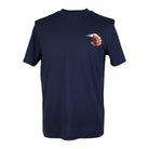 Navy T-Shirt with Shrimp embroidery by The Embroidery Crew