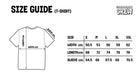 T-shirt size guide by The Embroidery Crew