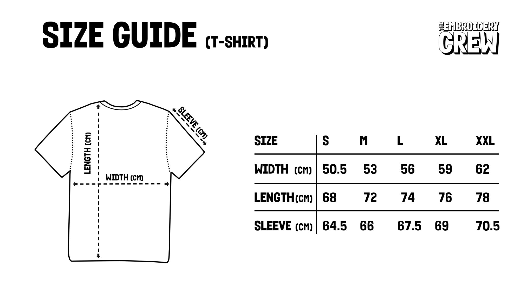 T-Shirt guide by The Embroidery Crew