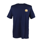 Navy T-Shirt with embroidered Bagel design by The Embroidery Crew