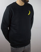 Sweatshirt with banana embroidery, black, men