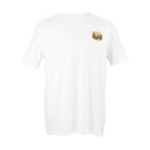 White T-Shirt with embroidered Burger design by The Embroidery Crew