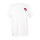 White T-Shirt with embroidered Donut design by The Embroidery Crew