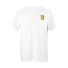 White T-Shirt with embroidered Fries design by The Embroidery Crew