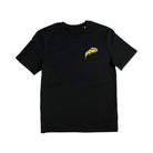 Black T-Shirt with Pizza Embroidery