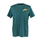Green T-Shirt with embroidered Pizza design by The Embroidery Crew