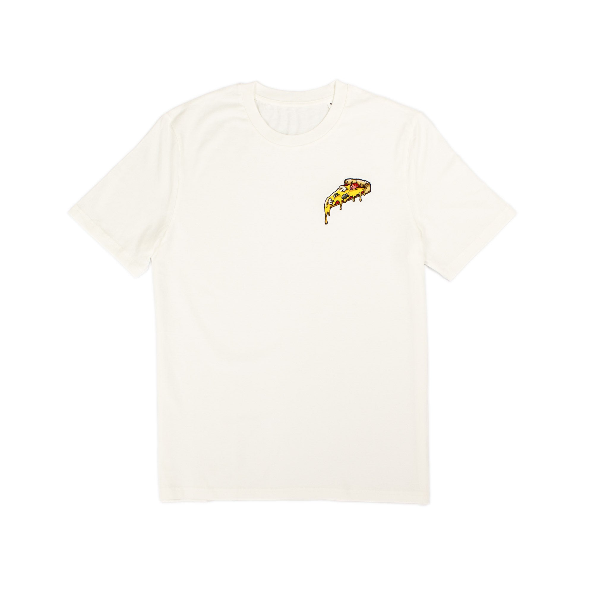 Pizza T-Shirt Off White – The Embroidery Crew