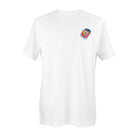 White T-Shirt with embroidered Sardines design by The Embroidery Crew